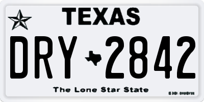 TX license plate DRY2842