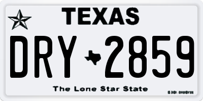 TX license plate DRY2859