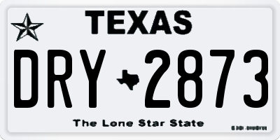 TX license plate DRY2873