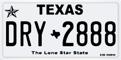 TX license plate DRY2888
