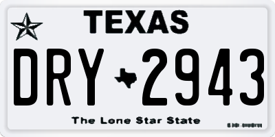 TX license plate DRY2943
