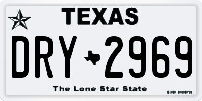 TX license plate DRY2969