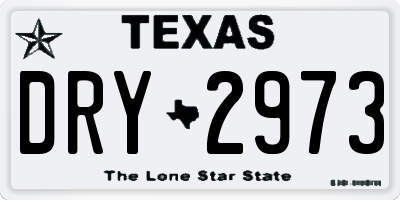 TX license plate DRY2973