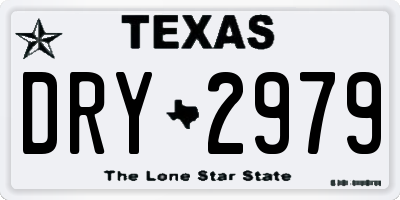 TX license plate DRY2979