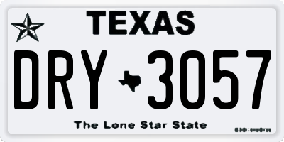 TX license plate DRY3057