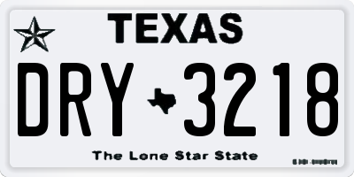 TX license plate DRY3218