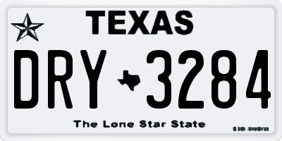 TX license plate DRY3284