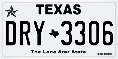 TX license plate DRY3306