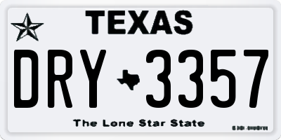 TX license plate DRY3357