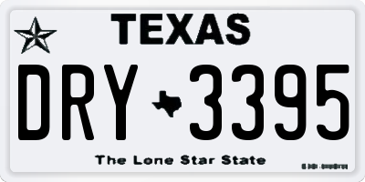 TX license plate DRY3395