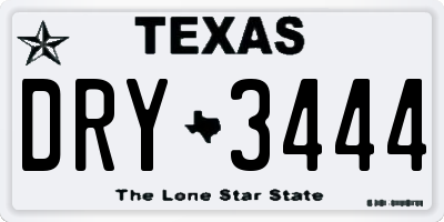 TX license plate DRY3444