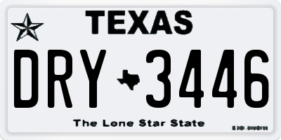 TX license plate DRY3446