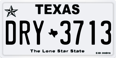 TX license plate DRY3713