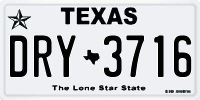 TX license plate DRY3716
