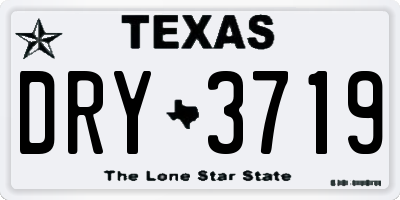 TX license plate DRY3719