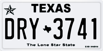 TX license plate DRY3741