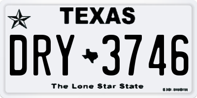 TX license plate DRY3746