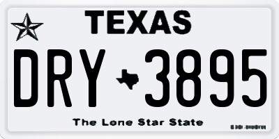 TX license plate DRY3895