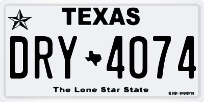 TX license plate DRY4074