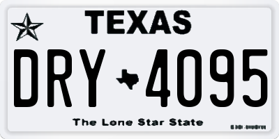TX license plate DRY4095