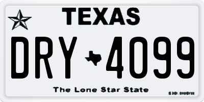 TX license plate DRY4099