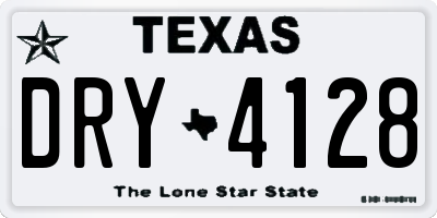 TX license plate DRY4128