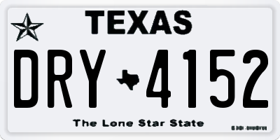 TX license plate DRY4152