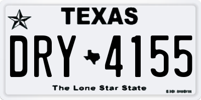 TX license plate DRY4155