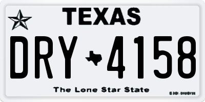 TX license plate DRY4158