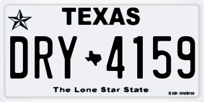 TX license plate DRY4159