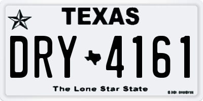 TX license plate DRY4161