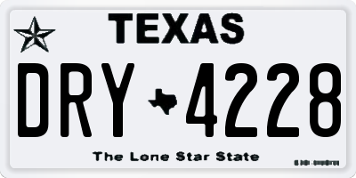 TX license plate DRY4228
