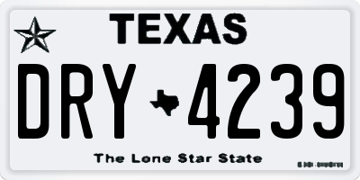 TX license plate DRY4239