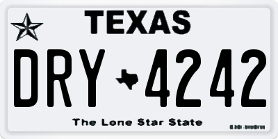 TX license plate DRY4242