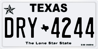 TX license plate DRY4244