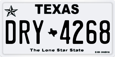 TX license plate DRY4268