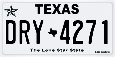 TX license plate DRY4271