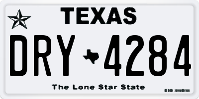 TX license plate DRY4284