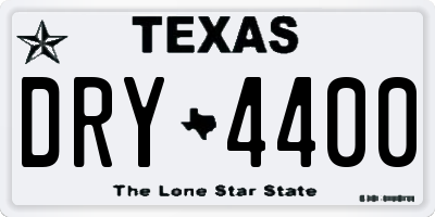 TX license plate DRY4400