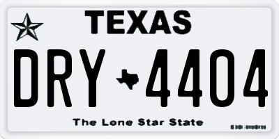 TX license plate DRY4404