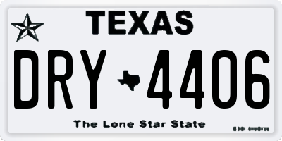 TX license plate DRY4406