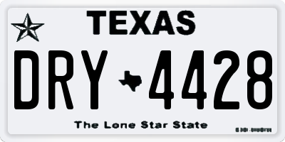 TX license plate DRY4428
