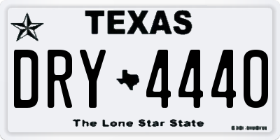 TX license plate DRY4440