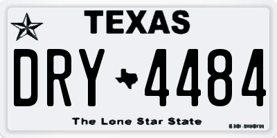 TX license plate DRY4484