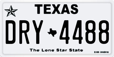 TX license plate DRY4488
