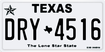 TX license plate DRY4516