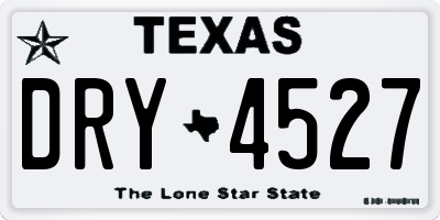 TX license plate DRY4527