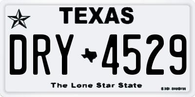 TX license plate DRY4529