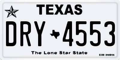 TX license plate DRY4553