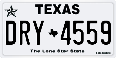 TX license plate DRY4559